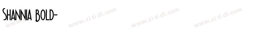 Shannia Bold字体转换